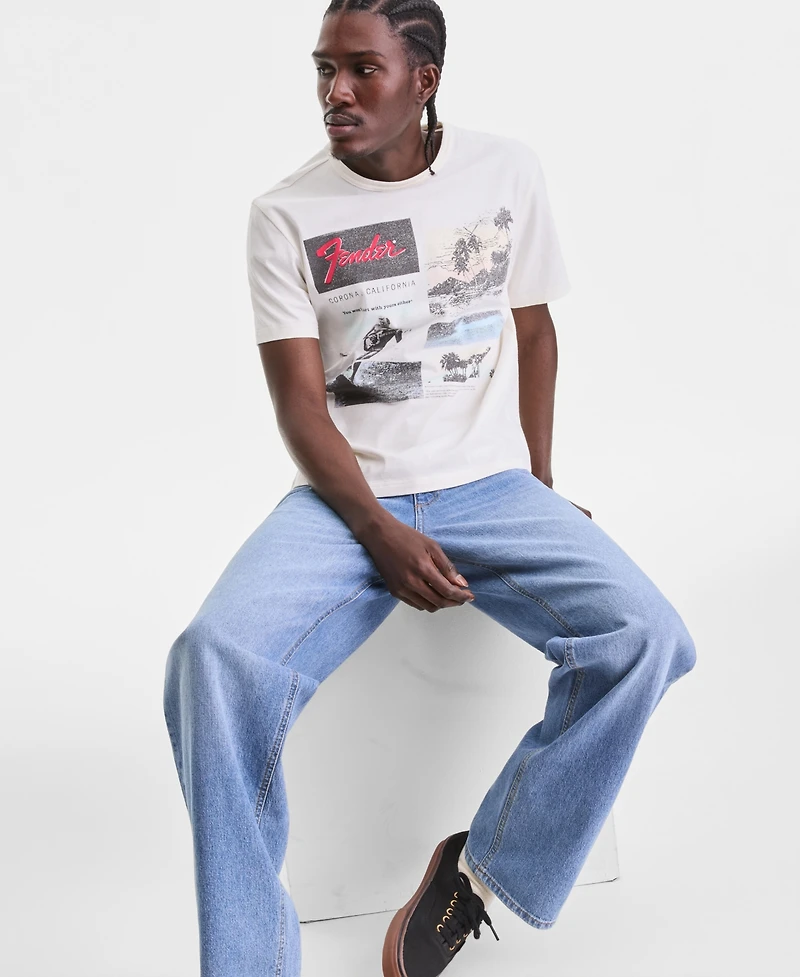 Sun + Stone Men's Cotton Fender Beach Graphic T-Shirt, Macy's Exclusive