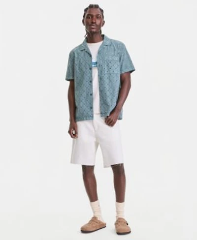 Sun Stone Mens Cotton Eyelet Camp Shirt T Shirt Denim Shorts Macys Exclusive