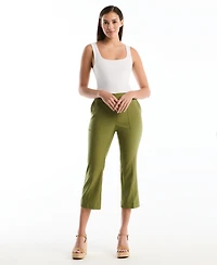 Rafaella Petite Porkchop Pocket Kick Flare Pants