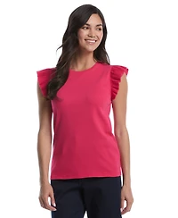 Rafaella Petite Ruffle Cap-Sleeve Top
