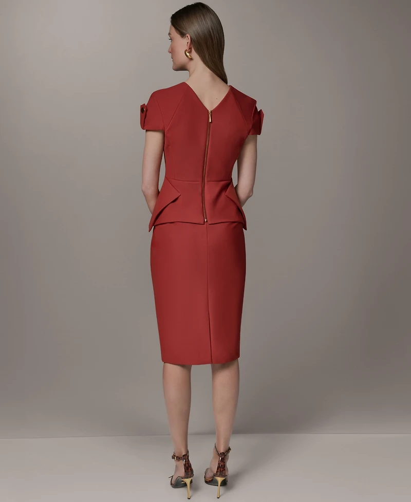 Donna Karan New York Women's Crewneck Peplum Top