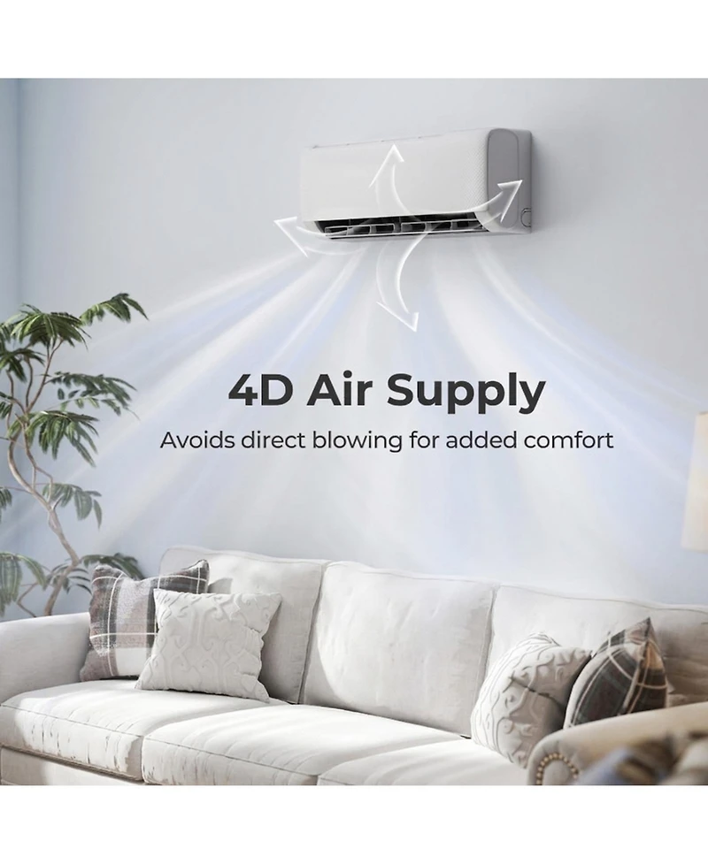 Vebreda 12000 Btu 115V 22 SEER2 WiFi Enabled Mini Split Heat Pump