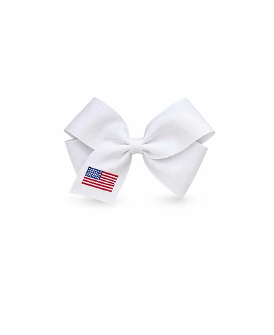 Bits & Bows Girls Bits and Bows Little/Big American Flag Hair Bow