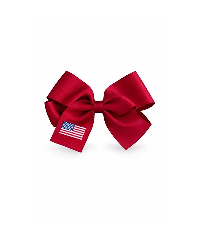 Bits & Bows Girls and Little/Big American Flag Hair Bow