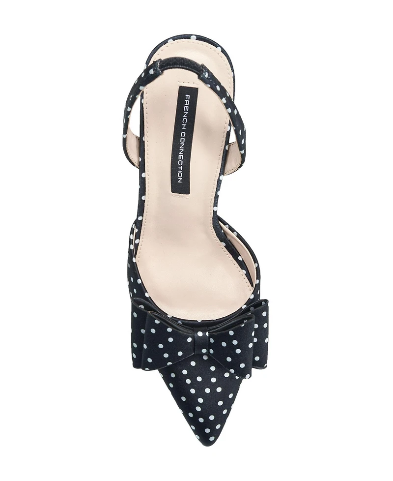 French Connection Womens Betti Bow Slingback Heel