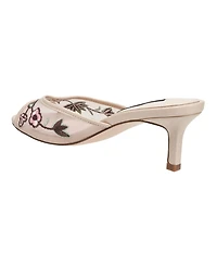 French Connection Womens Louvisa Embroidered Kitten Heel