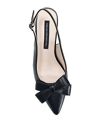 French Connection Womens Brinton Oversized Bow Kitten Heel