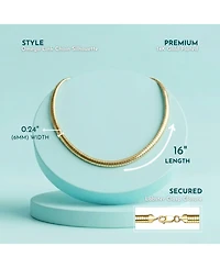 Sterling Silver 14K Gold Plated Omega Necklace