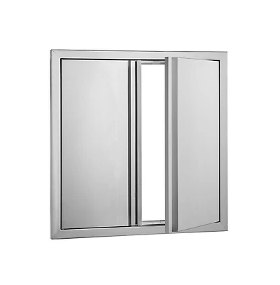 Sugift Bbq Access Door 24W x 24H in Double Flush Mount Stainless Outdoor