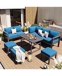 Aecojoy Aluminum Patio Furniture Set with Table and Chair