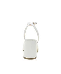 Alterre Women's White Marilyn Customizable Bridal V Mules