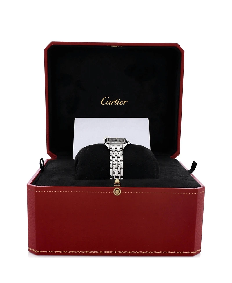 Pre-Owned Cartier Panthere de Cartier Quartz Watch in Stainless Steel with Diamond Bezel 22mm
