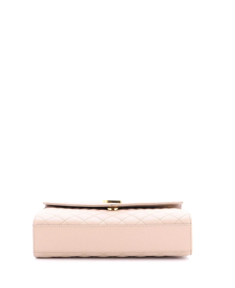 Pre-Owned Saint Laurent Medium Classic Monogram Envelope Satchel Mixed Matelasse Leather