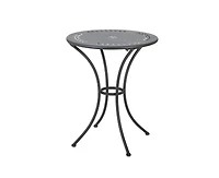 sumyeg 3-Piece Floral Pattern Iron Bistro Set with Stackable Chairs
