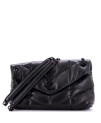 Pre-Owned Saint Laurent Small Loulou Puffer Shoulder Bag Quilted Leather
