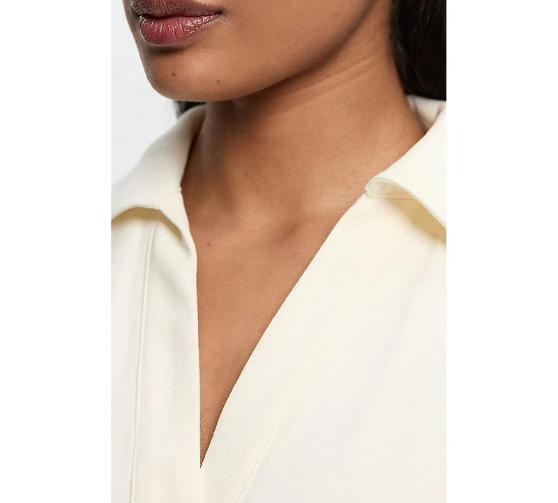 Karen Millen Women's Tailored Crepe Belted Pleated Midi Dress