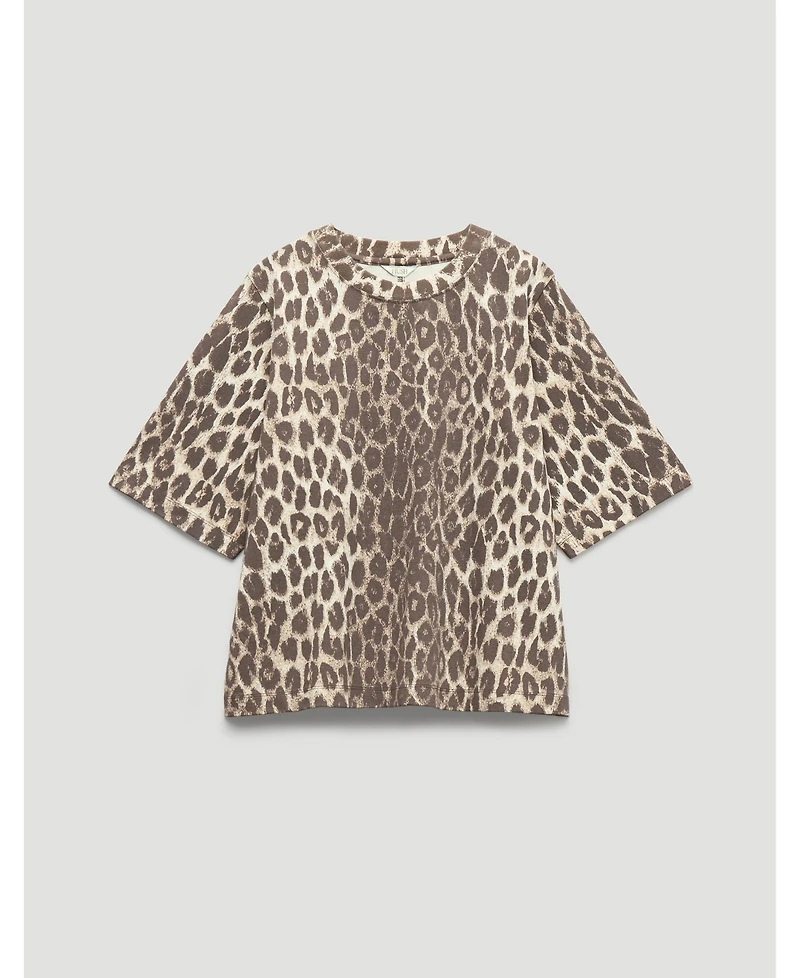 Hush Women's Romina Leopard Print Heavyweight T-shirt
