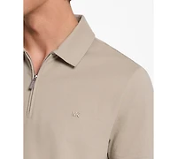 Michael Kors Men's Sleek Regular-Fit 1/4-Zip Pique Polo Shirt