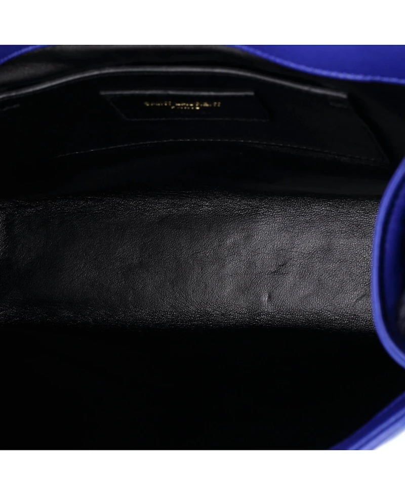Pre-Owned Saint Laurent Medium Classic Monogram Envelope Satchel Matelasse Chevron Leather