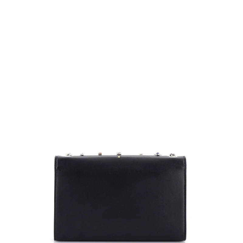 Pre-Owned Saint Laurent Medium Classic Monogram Crossbody Bag Embellished Leather