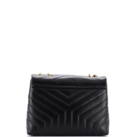 Pre-Owned Saint Laurent Medium Loulou Shoulder Bag Matelasse Chevron Leather