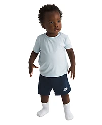 The North Face Baby Boy's Short Sleeve Top and Shorts, 2-Piece Set