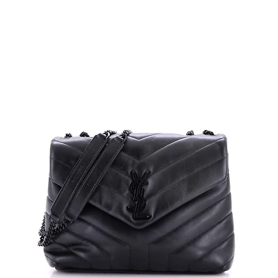 Pre-Owned Saint Laurent Small Loulou Shoulder Bag Matelasse Chevron Leather