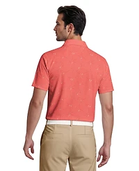 Pga Tour Men's Novelty Print Short-Sleeve Polo Shirt