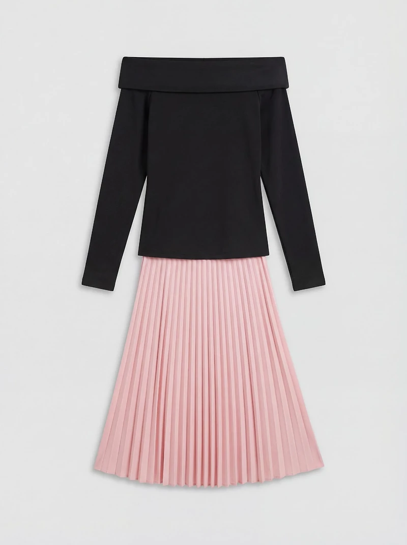 Coast Women's Pleated Georgette Midi Skirt