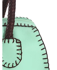 Carlos Falchi Mini Barrel Top Grain Leather Bag