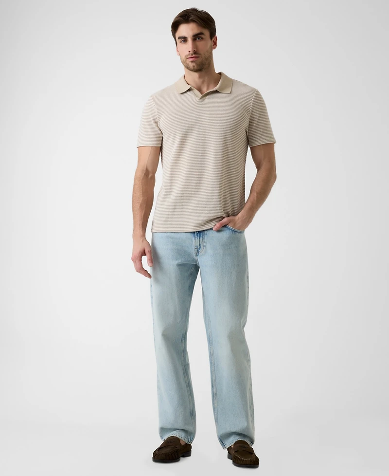 Guess Men's Hunter Stripe Knit Short-Sleeve Polo Shirt