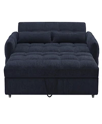 Streamdale Furniture Green Loveseat Sofa Bed with Usb Ports & Pillows