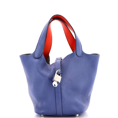 Pre-Owned HERMES Pm Eclat Picotin Lock Bag Clemence