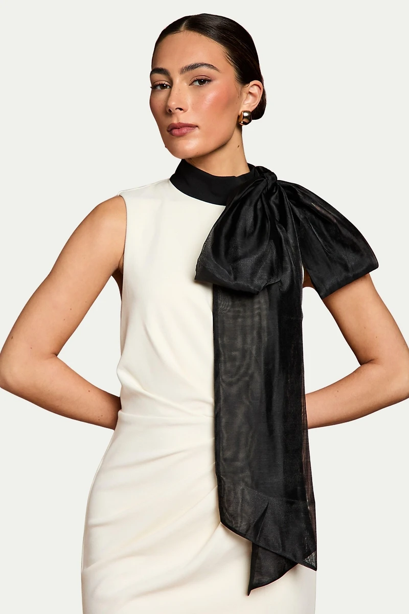 Coast Women's Organza Pussybow Column Midi Dress