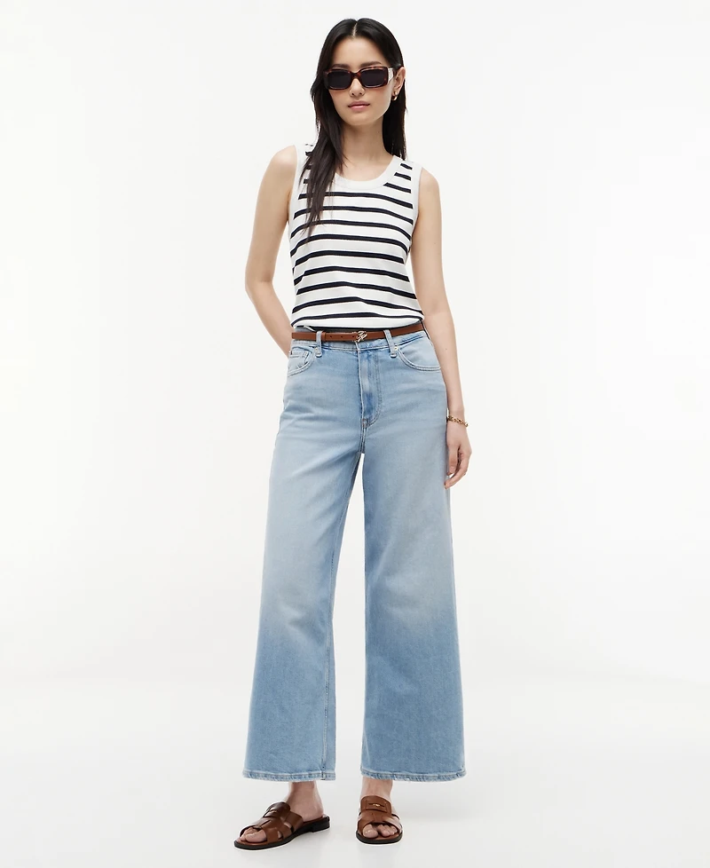 Tommy Hilfiger Women's Stretchy Wide-Leg Jeans