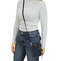 Carlos Falchi Cell Phone Butterfly Lambskin Leather Bag