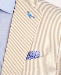 Tailorbyrd Men's Textured Stripe Seersucker Sport Coat