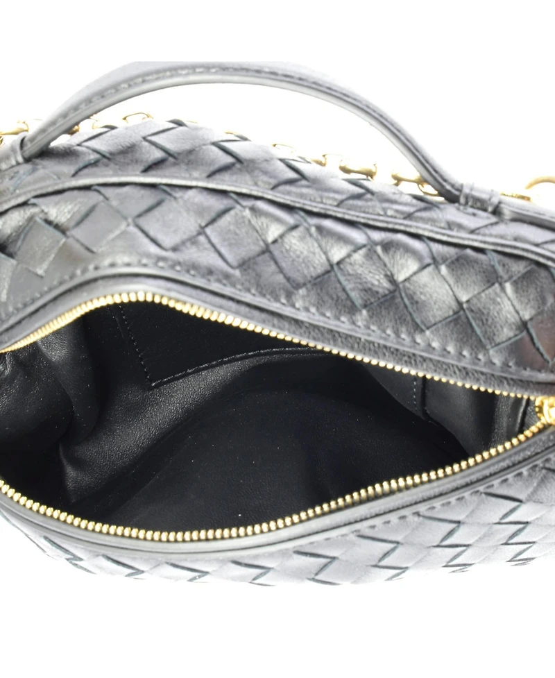 Pre-Owned Bottega Veneta Small Soft Chain Vanity Case Intrecciato Leather