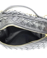 Pre-Owned Bottega Veneta Small Soft Chain Vanity Case Intrecciato Leather
