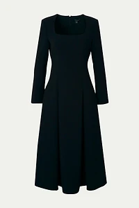 Karen Millen Women's Stretch Sweetheart Neck Midi Dress