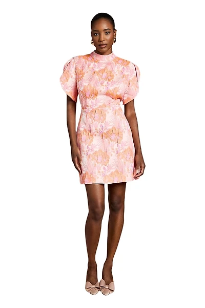 Coast Women's Puff Sleeve Jacquard Mini Dress