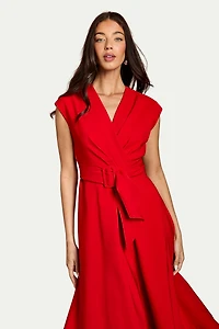 Coast Women's Belted Crepe Dress