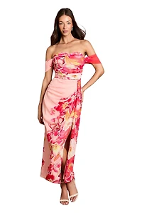 Coast Women's Floral Print Drape Chiffon Dress