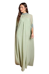 Coast Women's Chiffon Cape Style Sequin Maxi Dress