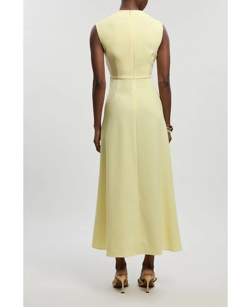 Karen Millen Women's Tailored Drape Neck Midi Dress