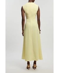 Karen Millen Women's Tailored Drape Neck Midi Dress