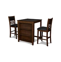 New Classic Furniture Gia Solid Wood Counter Table and 2 Chairs