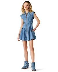 Steve Madden Women's Dyanne Fit And Flare Collared Dress