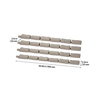 Sugift Faux Stone Landscape Edging 46.4 x 2.2 in Pack Flexible Border