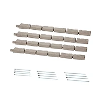 Sugift Faux Stone Landscape Edging 46.4 x 2.2 in Pack Flexible Border